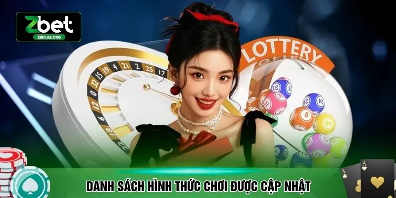 Danh sách hình thức chơi được cập nhật