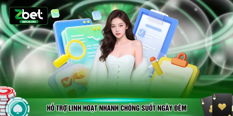 Hỗ trợ linh hoạt nhanh chóng suốt ngày đêm